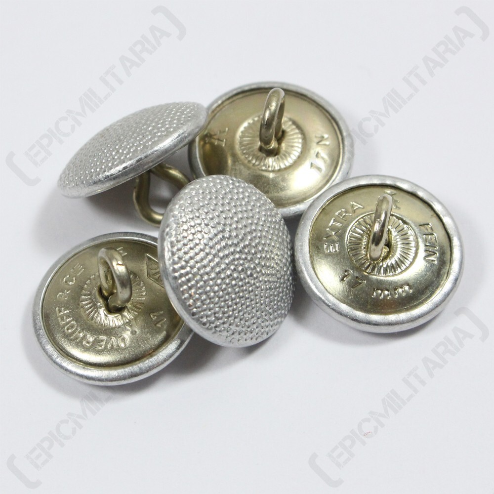 German WW2 Shoulder Board Buttons - Silver-Reproduction