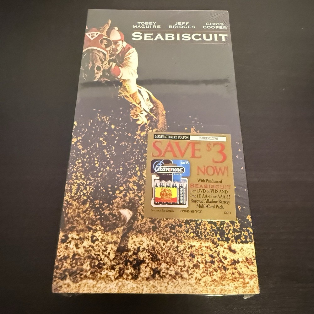 Seabiscuit (VHS, 2003) Fullscreen, Brand New Sealed