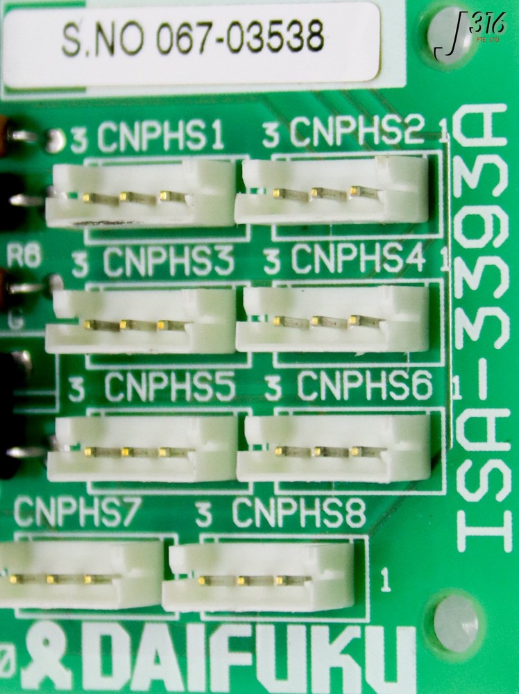38820 DAIFUKU CONNECTOR INTERFACE BOARD ISA-3393A