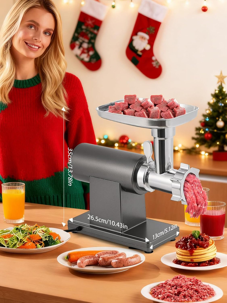 3200W Electric Meat Grinder with Touch Control & Sausage Maker Attachments