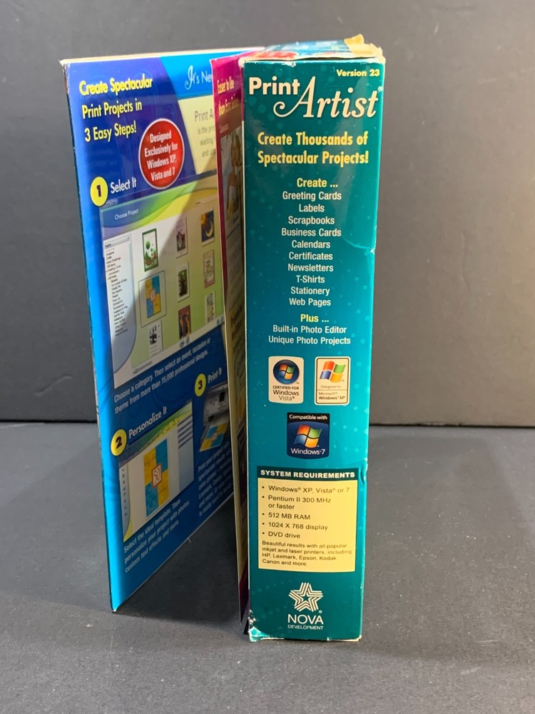 Print Artist Gold Edition Version 23 (2011) PC Software – 2 Discs Retro Graphics