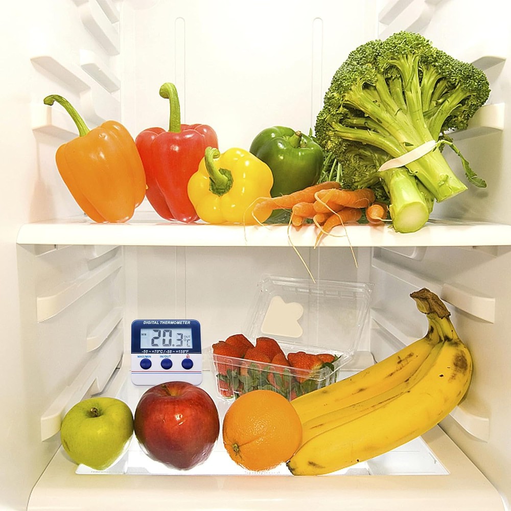 Fridge Thermometer Freezer Digital Refrigerator white