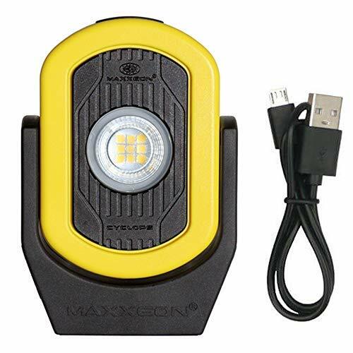LED WORKLIGHT Rechargeable with Wide Round Floodlight Beam Garage USB-C MAXXEON