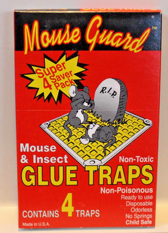 Mouse Guard & Insect Traps (4 ea.) Non-Toxic, Child Safe, Disposable,Odorless