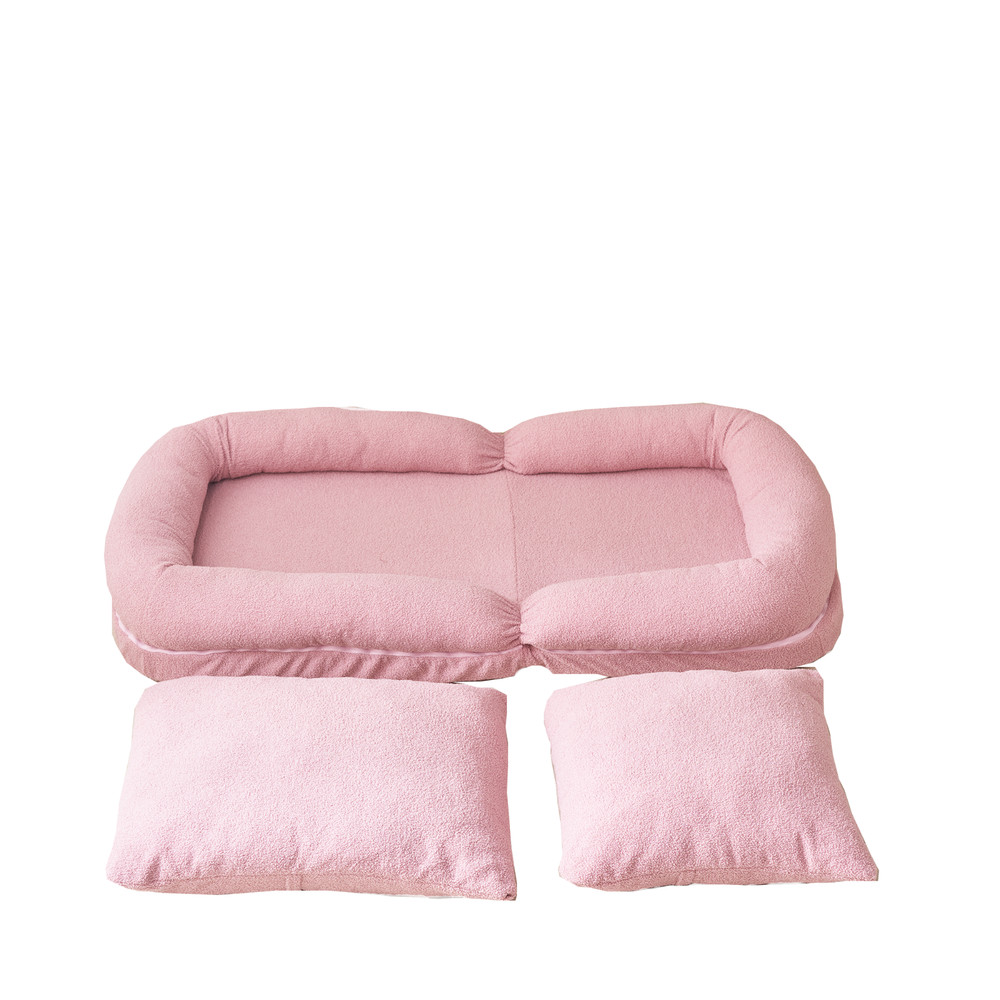 Triple Fold Down Sofa Bed,PINK