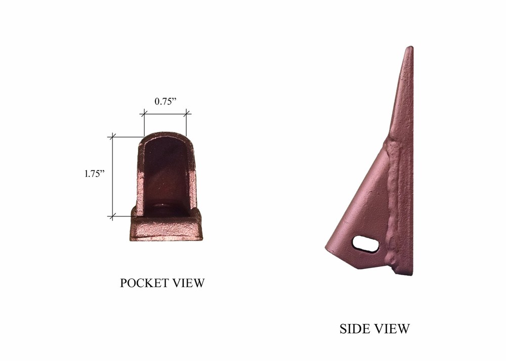 4 Gannon Box Teeth - 8075 or 1 3/4 - Crimp on Teeth