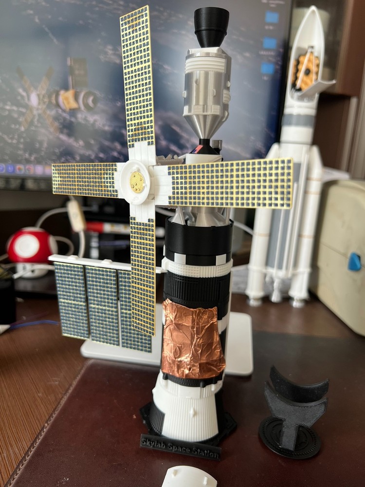 1:144 Scale US Skylab Spacecraft 3D Model Builded Handmade Model Toy
