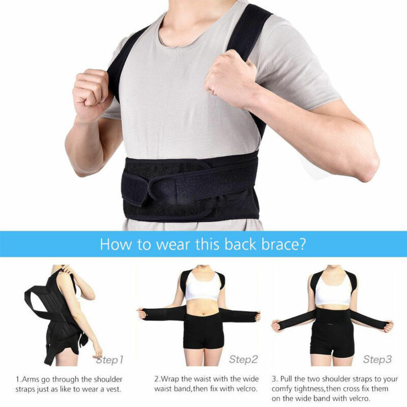 Adjustable Posture Corrector Back Shoulder Support Correct Brace Belt Men Women
