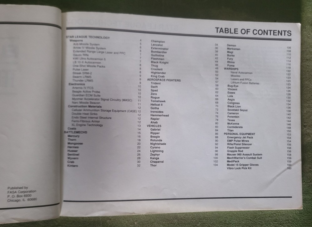 Battletech: Technical Readout 2750 FASA 1989 sourcebook #8613 Good condition