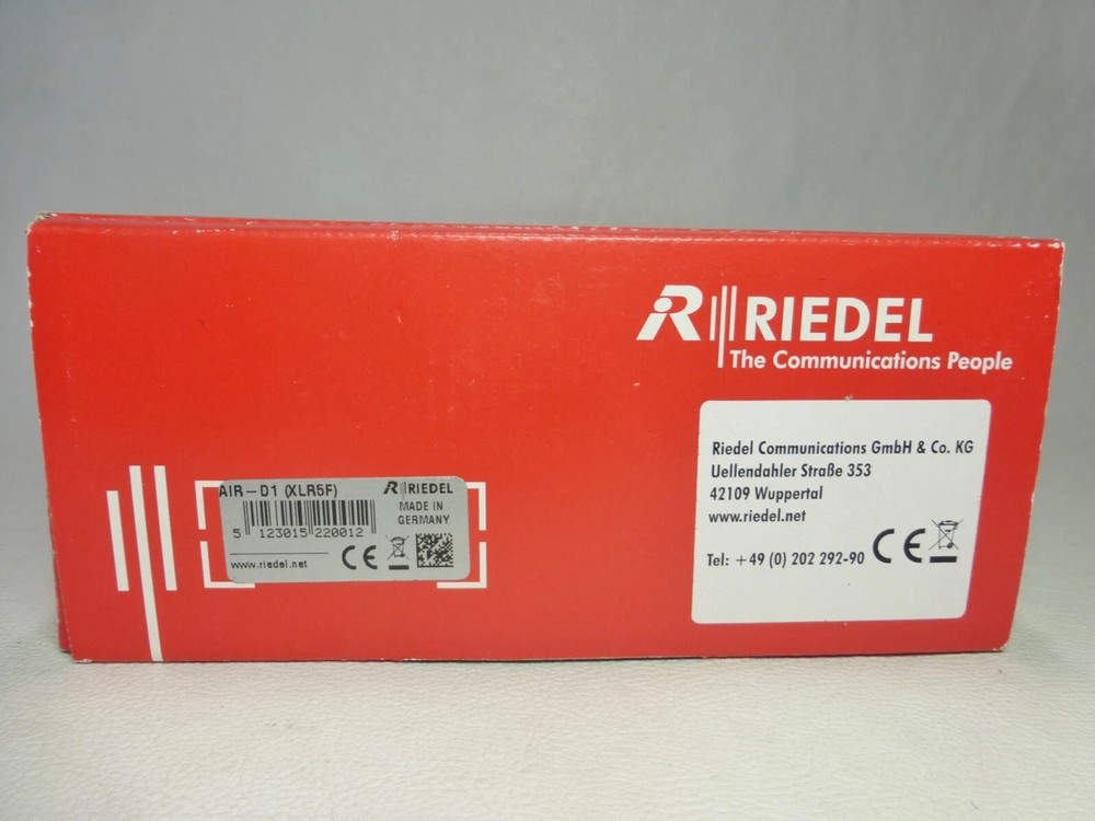 NEW Riedel AIR-D1 (XLR5F) Intercom Headset - Germany
