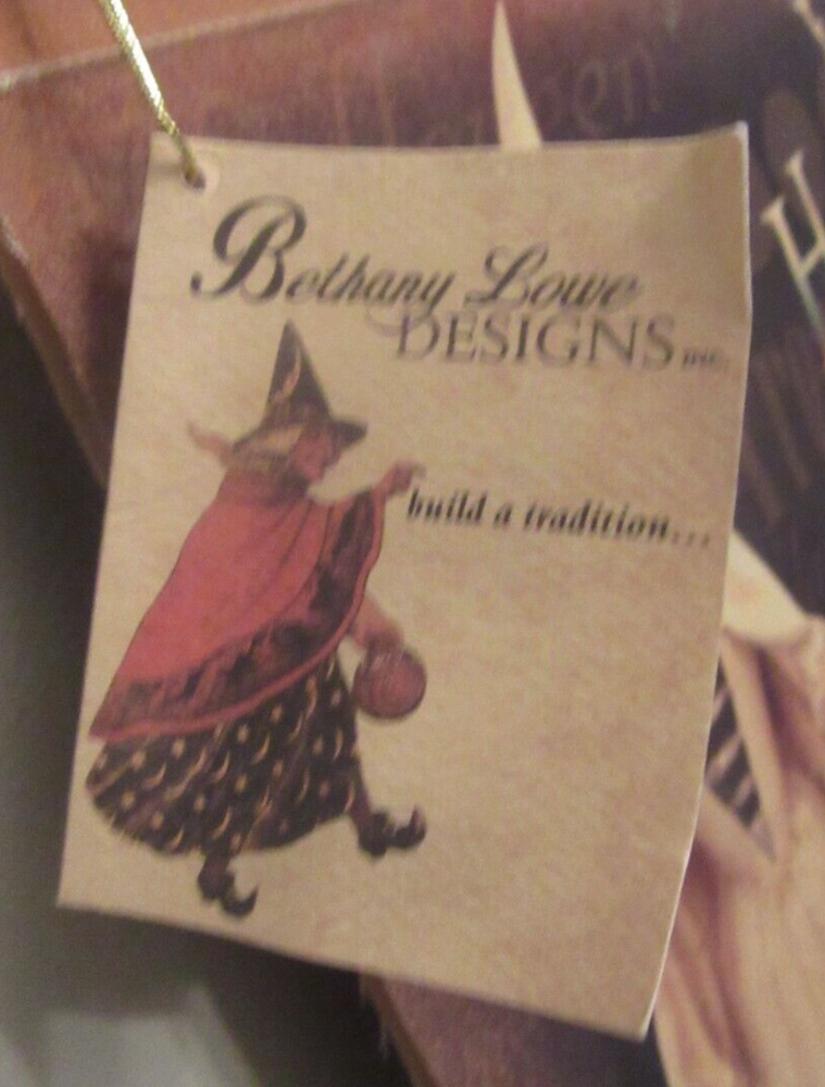 Bethany Lowe Happy Hauntings Halloween Scroll Hanging EUC