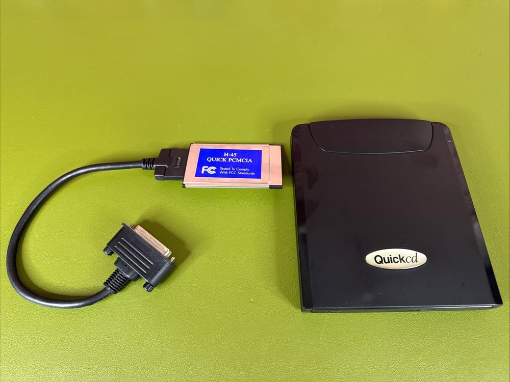 Quickcd PC Card Atapi Adapter w/  H-45 Quick PCMCIA Card & Cable   Untested