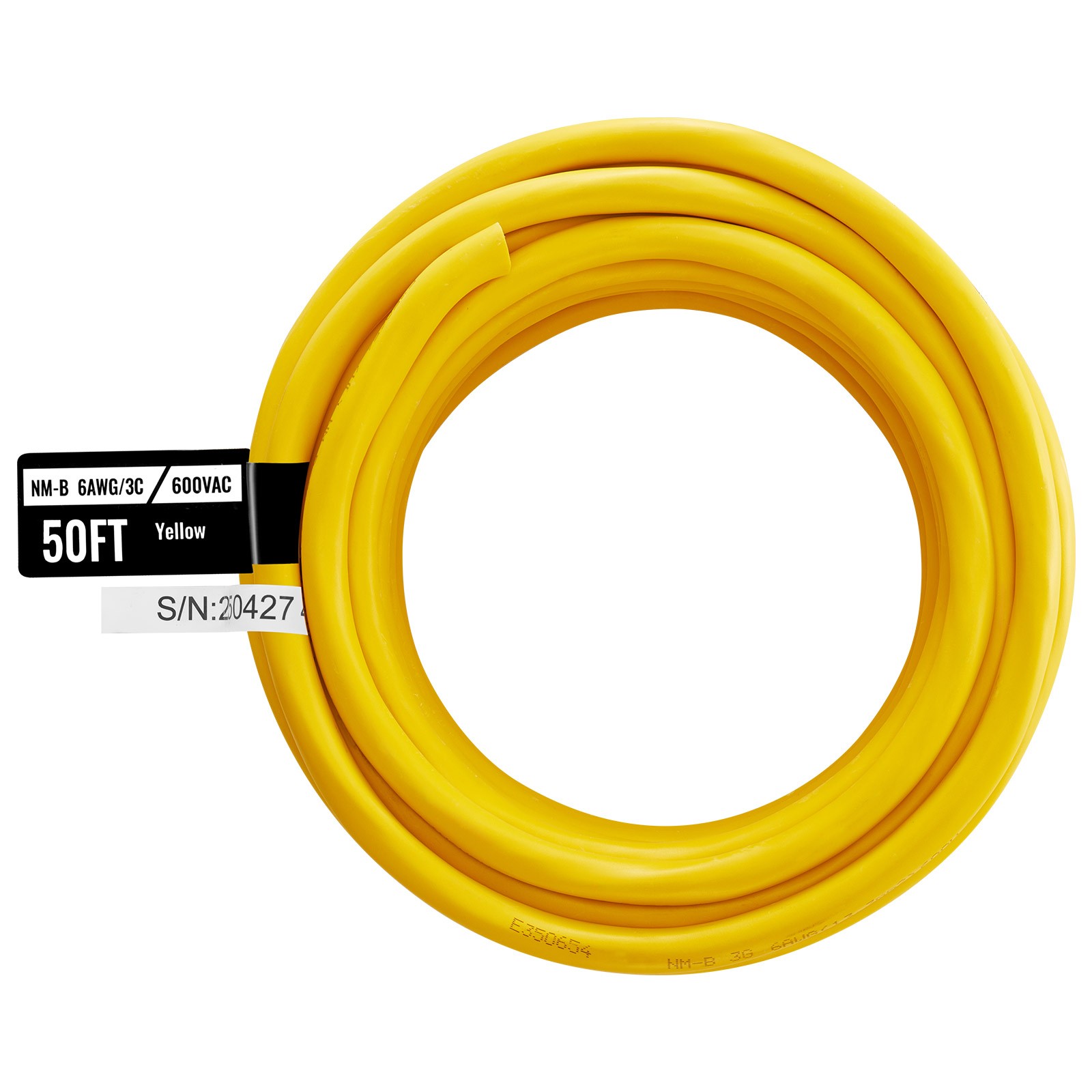 NM-B Wire 6AWG/3C Copper Core Cable 50 ft Electrical Wire with Ground