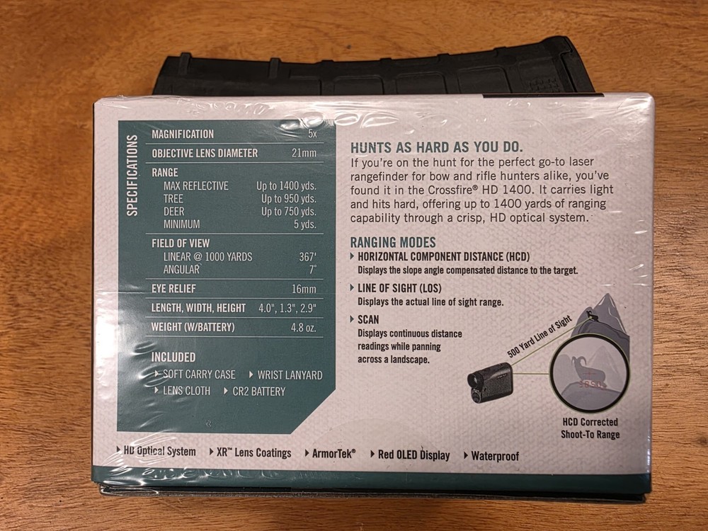 Vortex Crossfire HD 1400 Laser Rangefinder (LRF-CF1400)