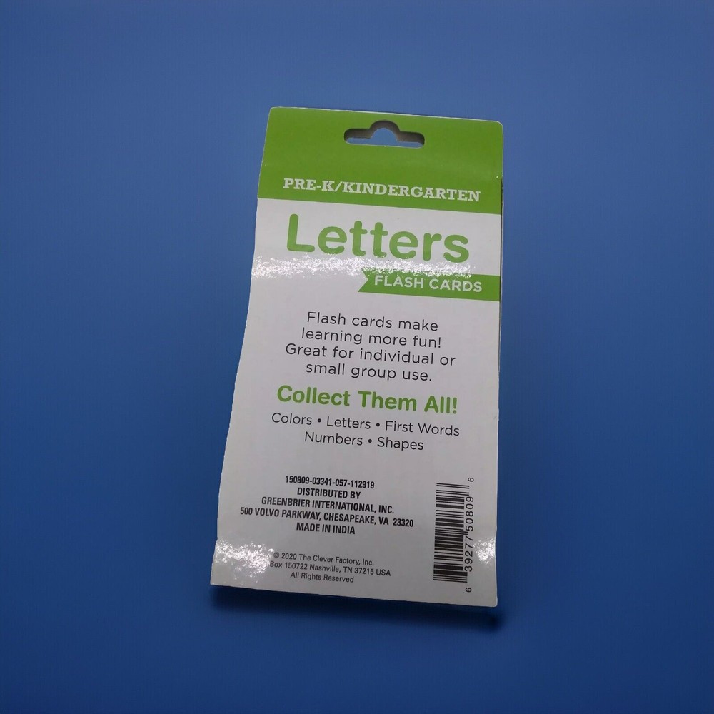 Letters Flash Cards Kindergarten Uppercase Lowercase Educational ABC's Learning