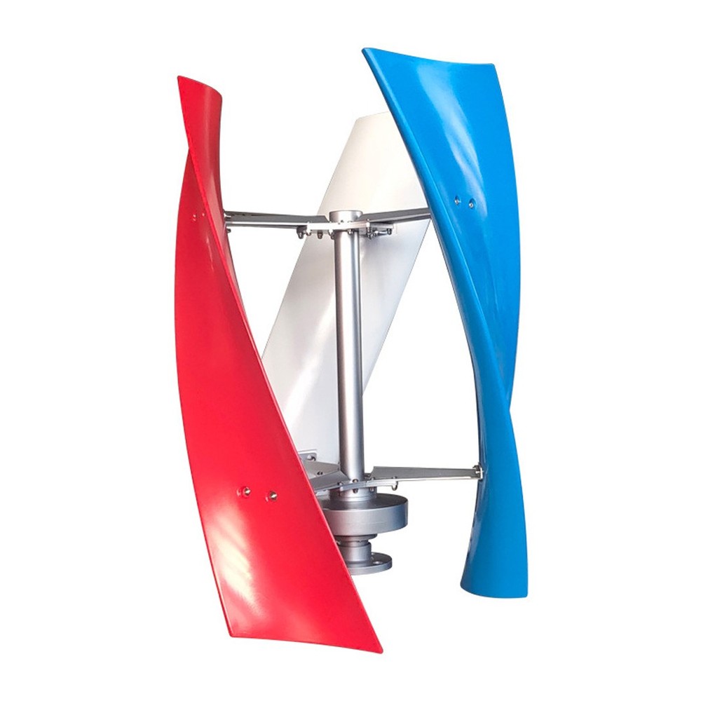 3 Blades Helix Wind Turbine Generator Kit Vertical MPPT Controller 3000W DC 48V
