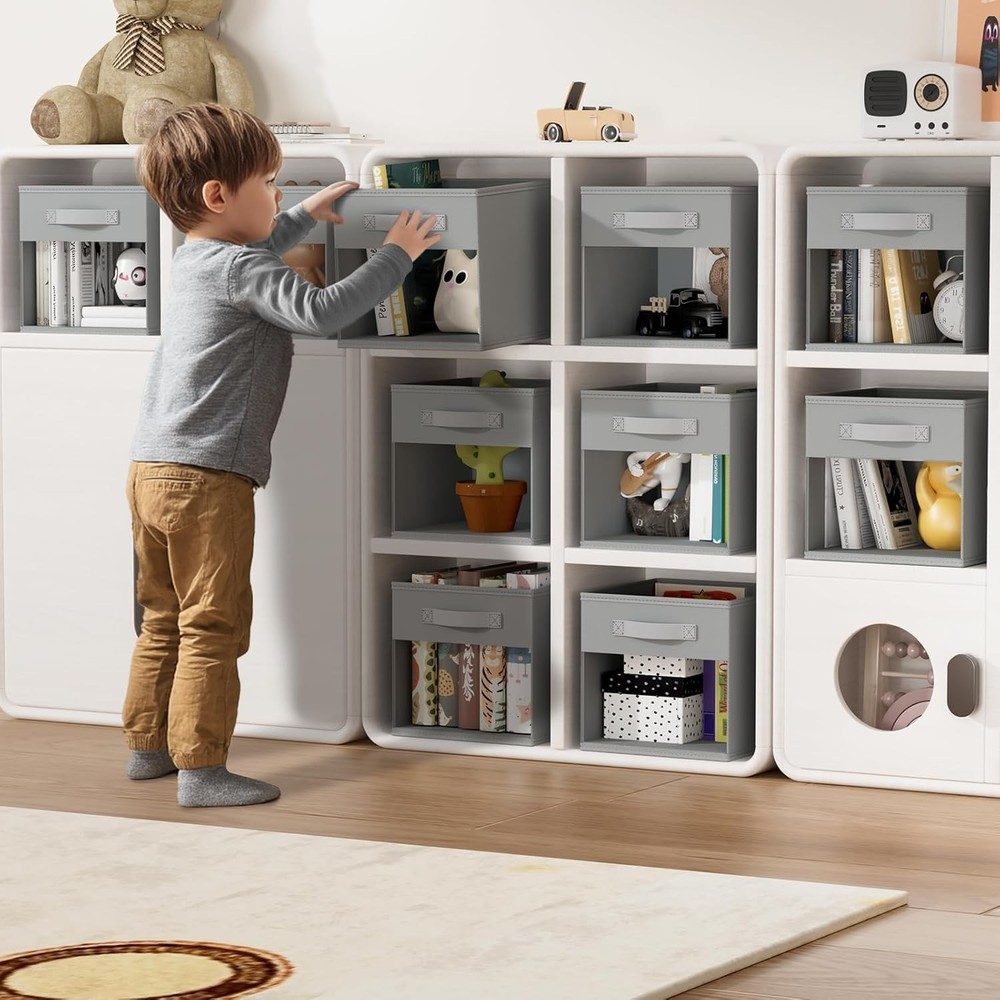 Elegant 6 Pack Foldable Storage Cubes with Window - Optimal Organization