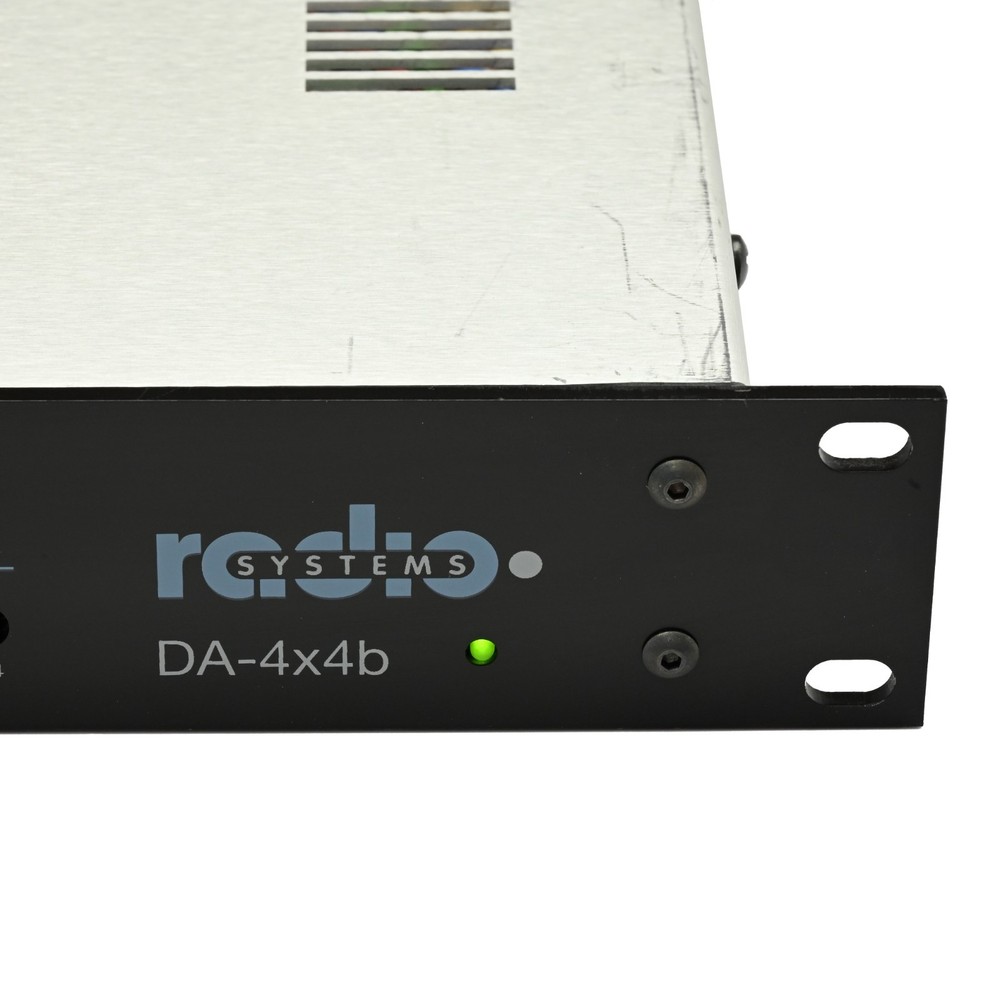 Radio Systems DA-4x4b 4x4 Balanced Audio Distribution Amplifier w/ Power Cable