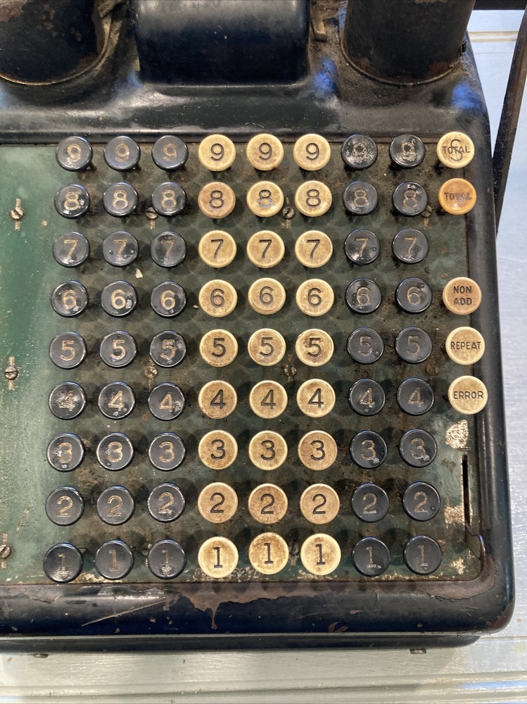 Antique Burroughs Hand Cramked Adding Machine