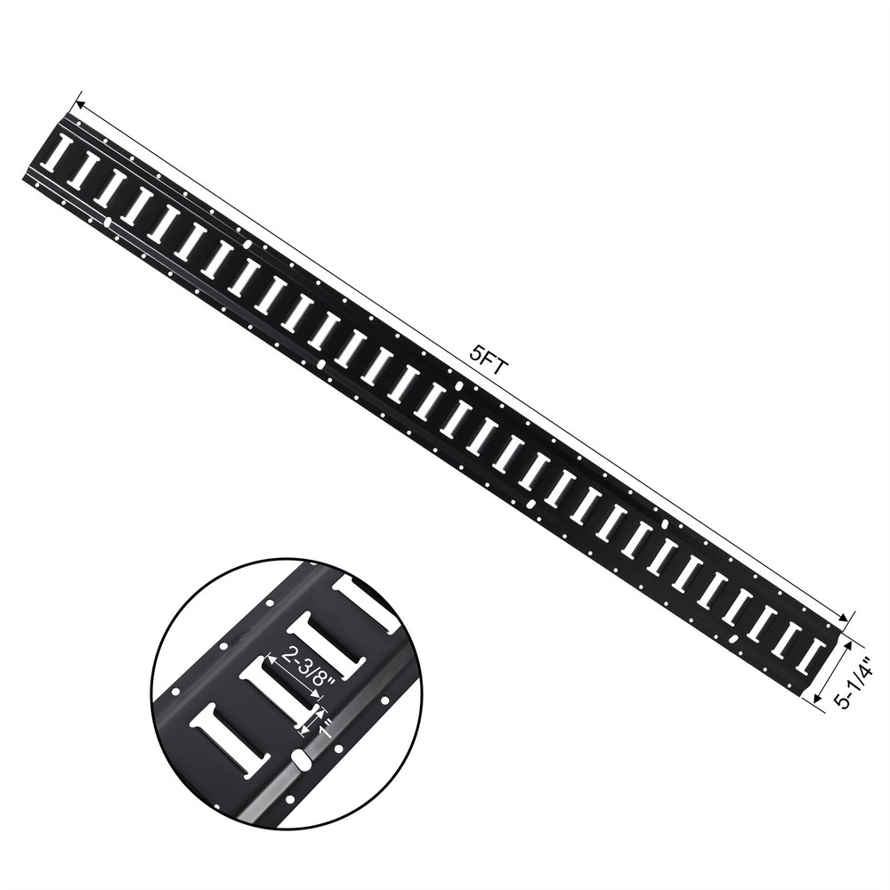 5ft Horizontal E-Track Tie-Down Rail Kit Trailer Tie Down System Securing ATVs