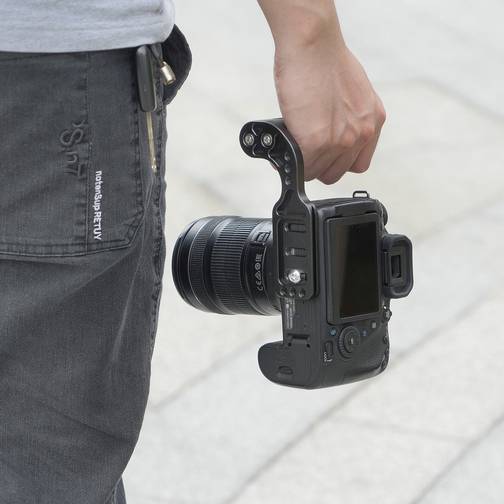 Aluminium l L-Shaped Bracket Holder with Handle Grip for DSLR Mirrorless Camera