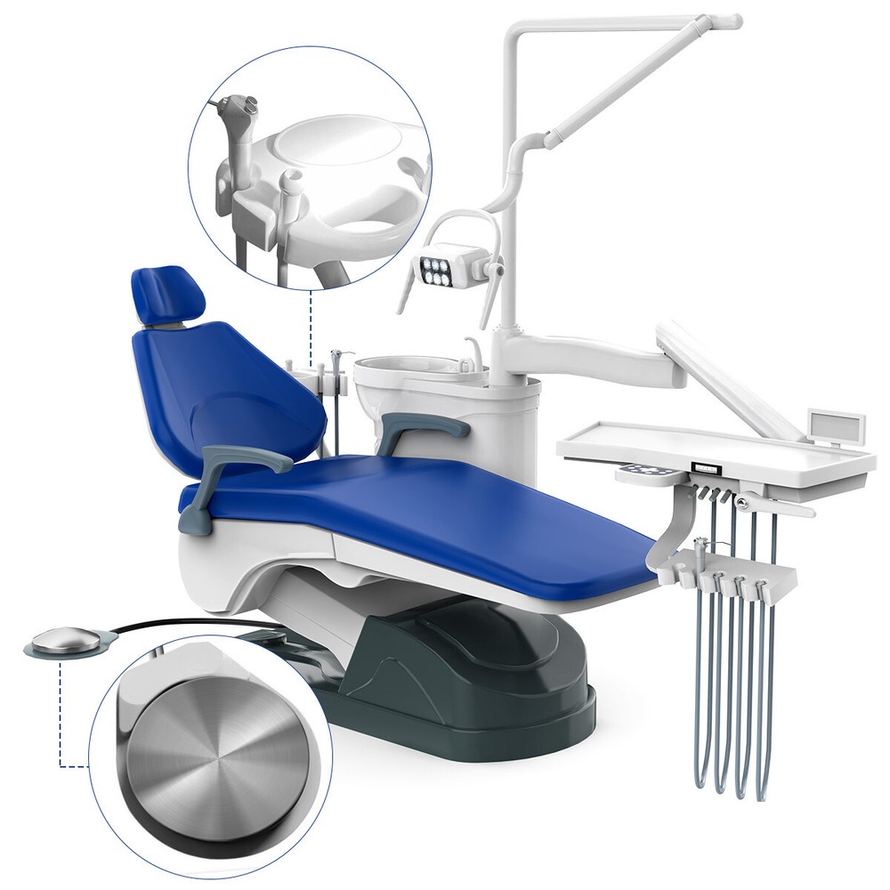Dental Unit Chair Hard Leather Computer Controlled/Delivery Unit &4H Compressor