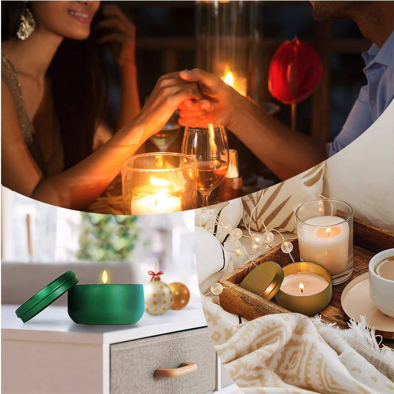 12pack Candle Tins 50ml DIY Candle Making Empty Round Storage Tea Container Jars