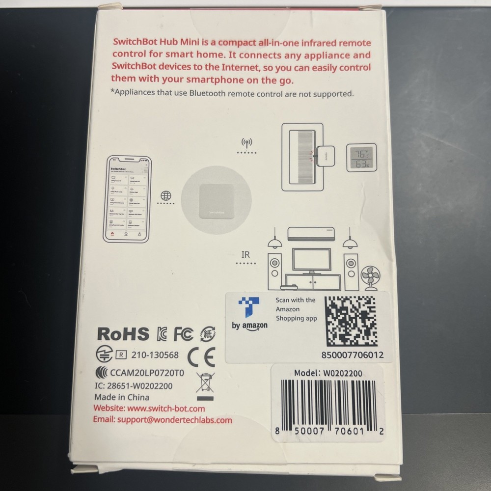 SwitchBot Hub Mini Smart Remote Home Control IR Blaster - NEW