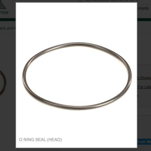 O RING SEAL (HEAD) #9051636-01, In-Stock