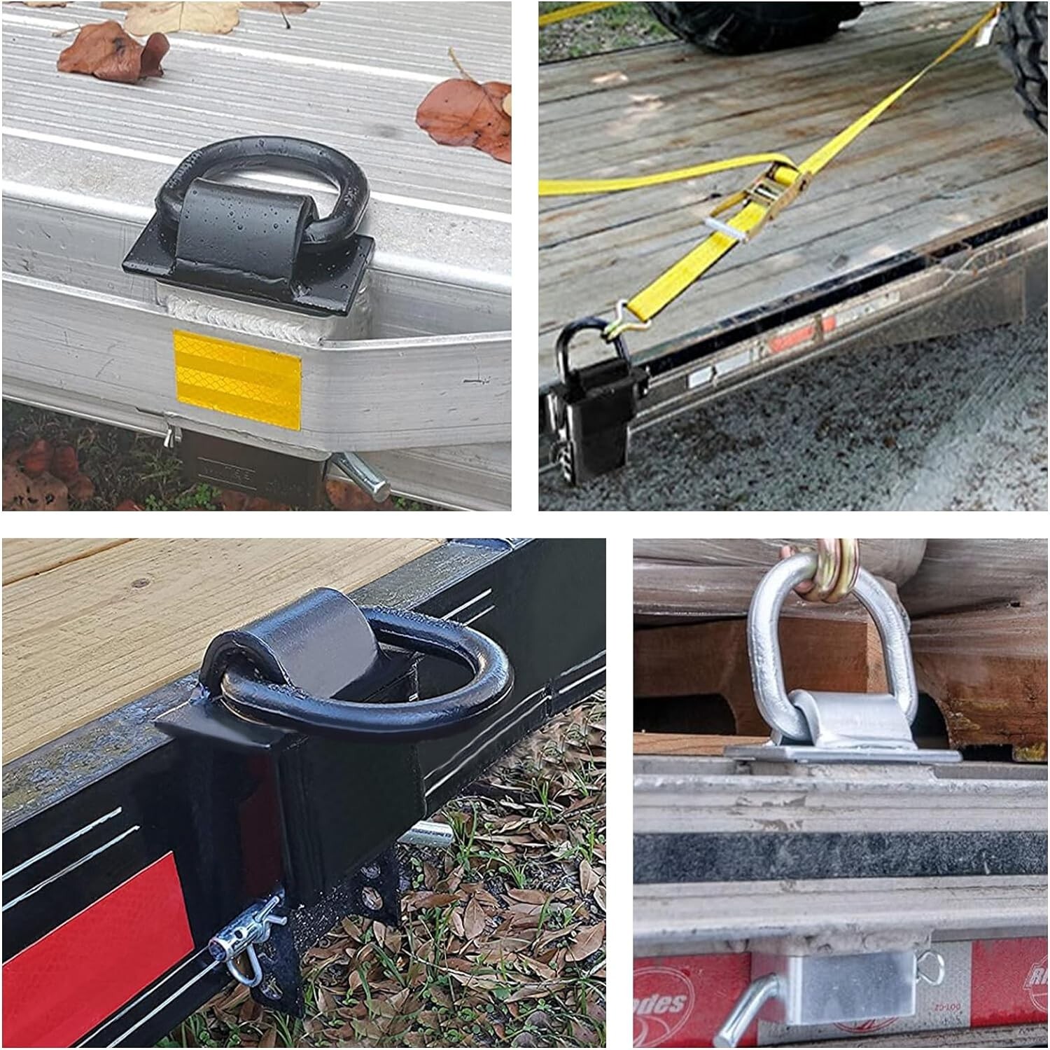 Stake Pocket D Ring Heavy Duty Adjustable Trailer Stake Pocket Zinc Coated4 Pack