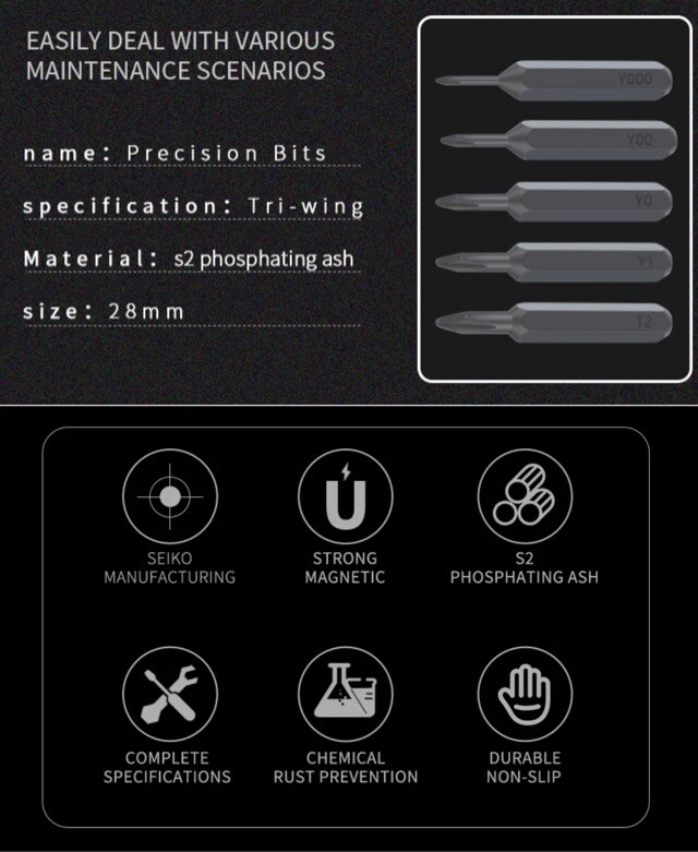 5PC Tri-Wing Precision Screwdriver Micro Bits Set for Nintendo Switch joycon DS