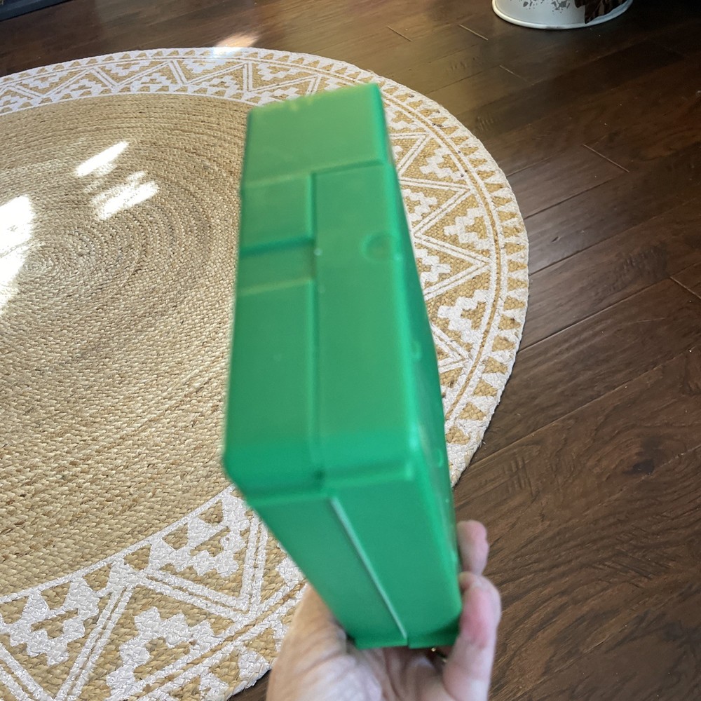 Crayola Crayons Plastic Storage Case Box 2018 Hallmark Sharpener Hole Green