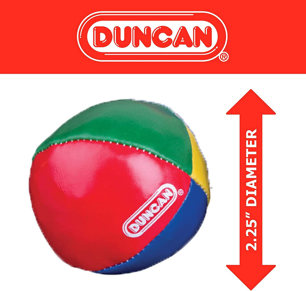 Juggling Balls, Multicolor, Vinyl Shells, Circus Balls with 4 Panel Design, Plas