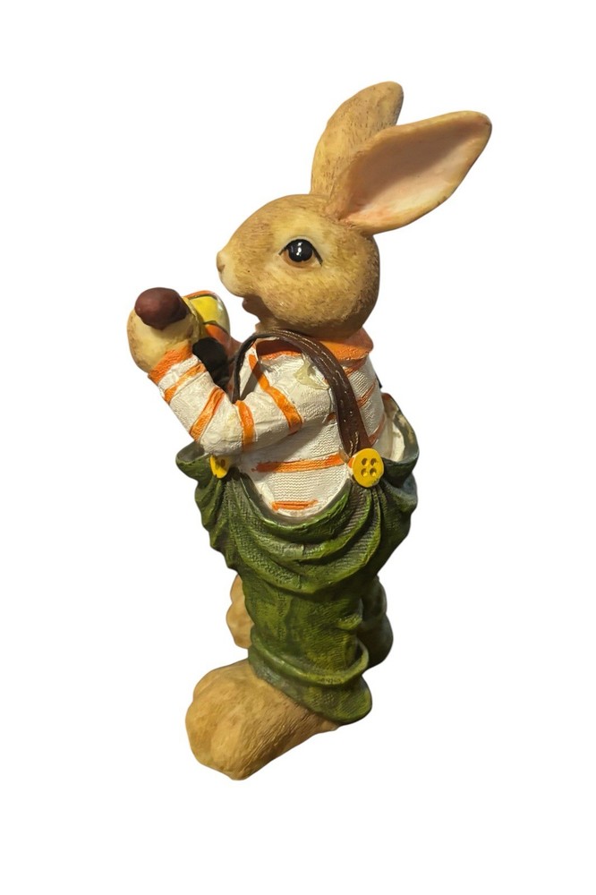 Polystone Easter Bunny Figurine Rabbit Painting An Egg