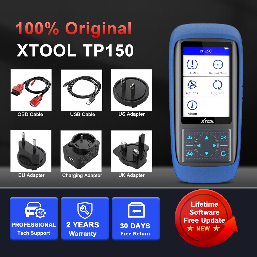 XTOOL TP150 TPMS Program TS100*4 Relearn Reset Activate Universal Tire Sensor