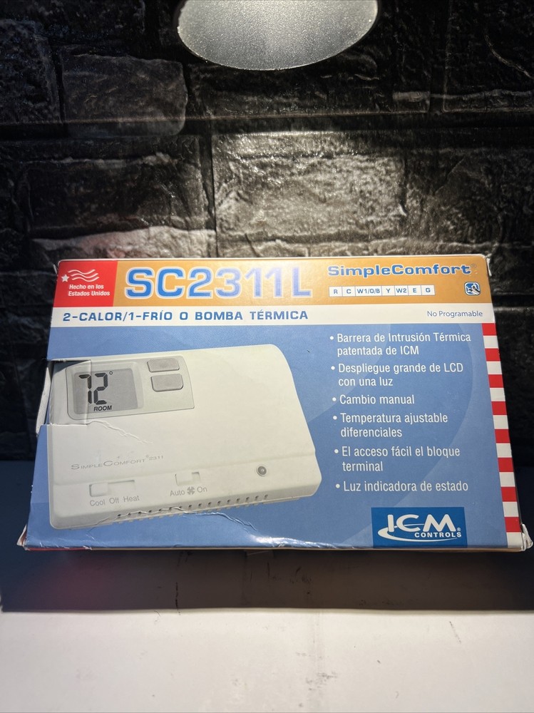 ICM Controls Simple Comfort Non-programmable Thermostat With Backlit Display