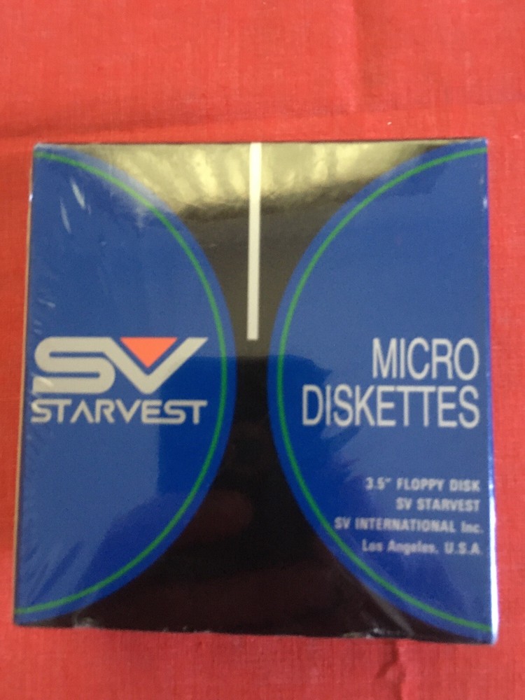 10 Micro Diskettes Neon Rainbow Double sided Starvest MF2HD Micro 3.5 Floppy D
