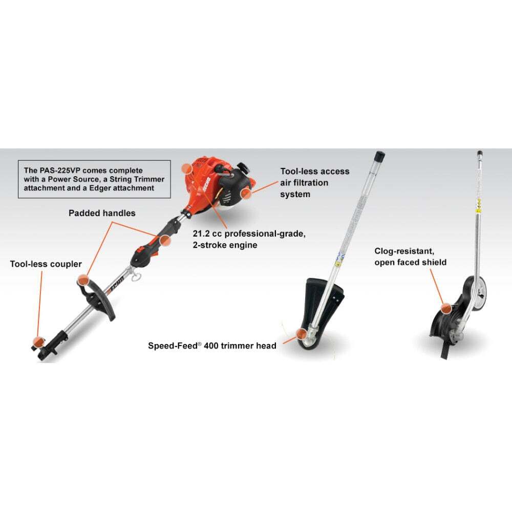 Echo Pas Power Head With Trimmer/edger Attachment Combo Kit