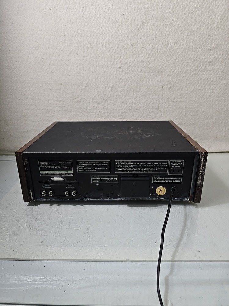 SHARP RT-3388A COMPUTER CONTROLLED CASSETTE DECK PLAYER, NOT WORKING FOR REPAIR