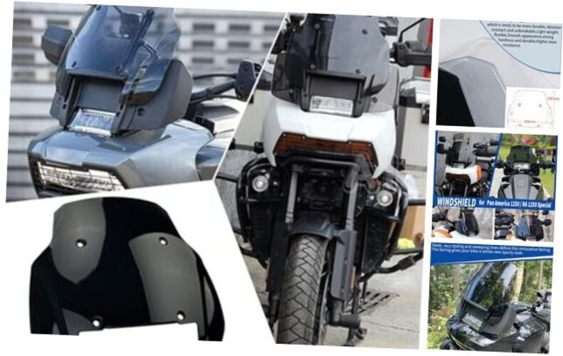 Motorcycle Windscreen Windshield Deflector Front Fairing Airflow Black Smoke