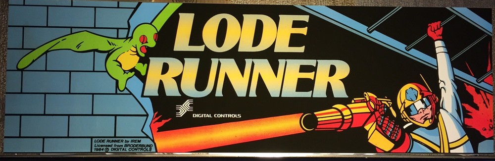 Lode Runner Arcade Marquee 26"x8"