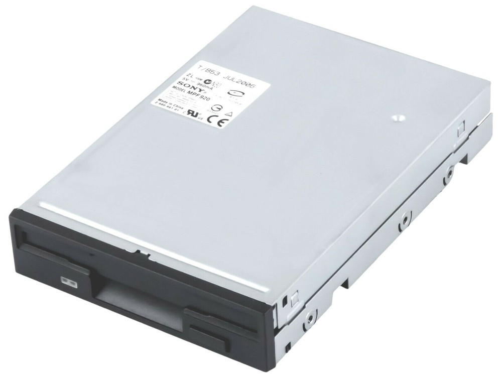 Sony 1.44MB Floppy Drive Computer Intern Black 3.5" Inch