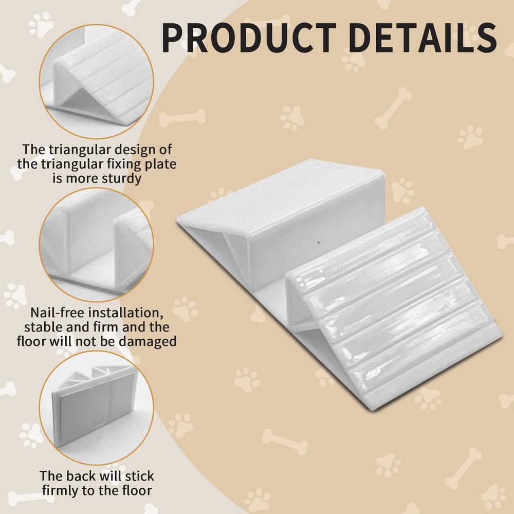 10 Pcs Support Feet for Pet Gate Plastic Triangular Isolation Fence Reinforce...