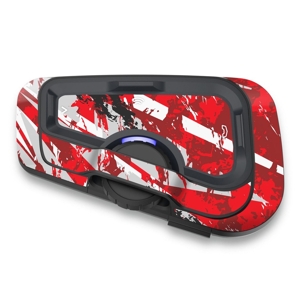 For CARDO Freecom 4X 2X Headsets Protective Wrap Sticker x2 Red Splatter