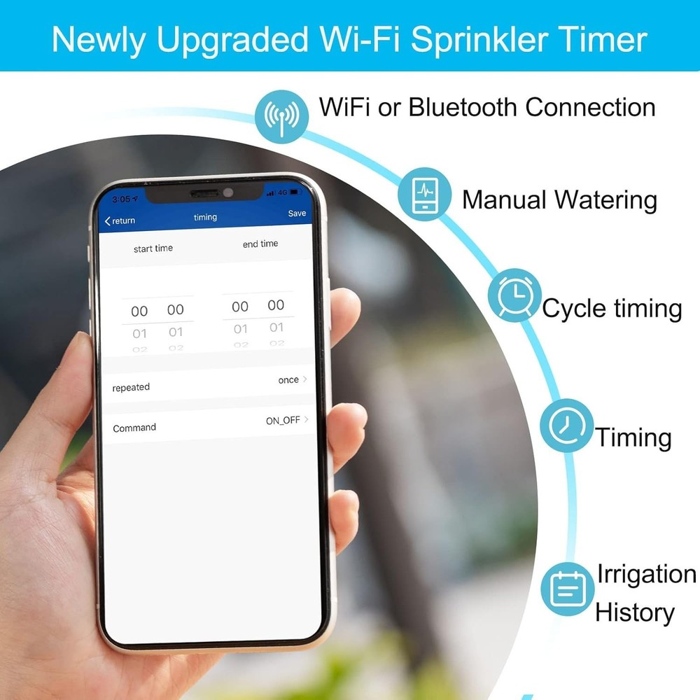 Bluetooth APP controlled Sprinkler Timer Smart Water Timer Garden Hose Watering