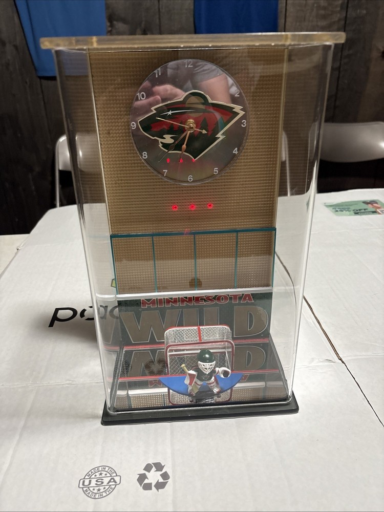 Minnesota Wild Clock “unique Clocks By Bob” Lights Up