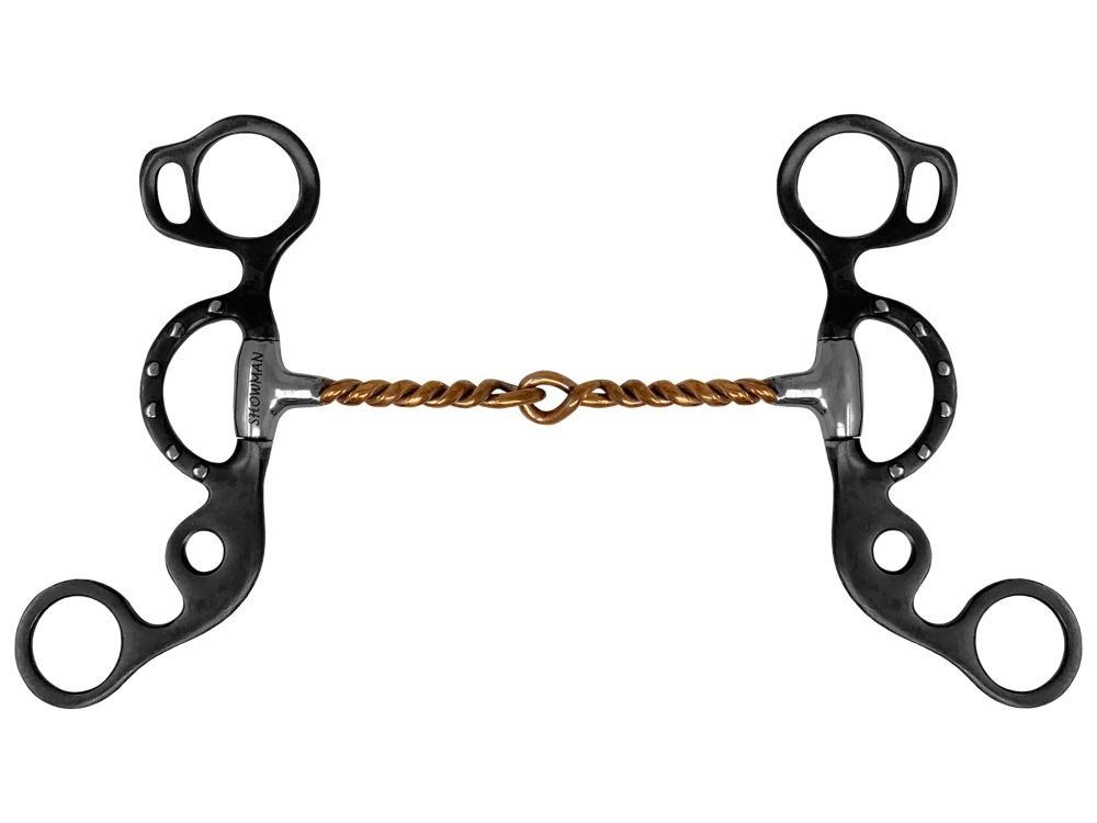 Showman Short Shank Twisted Copper Wire Snaffle Bit