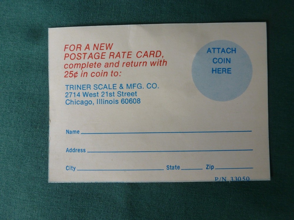 Vintage 1974 Postal Scale In Case
