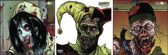 (3 PACK) Darkotic® Humanoid Splattering HeadShots. Adhesive 12" square.