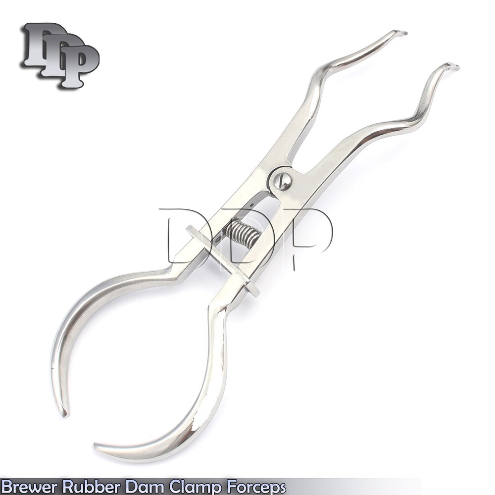 Dental Brewer Rubber Dam Clamp Forceps W/Adjustable Lock DDP